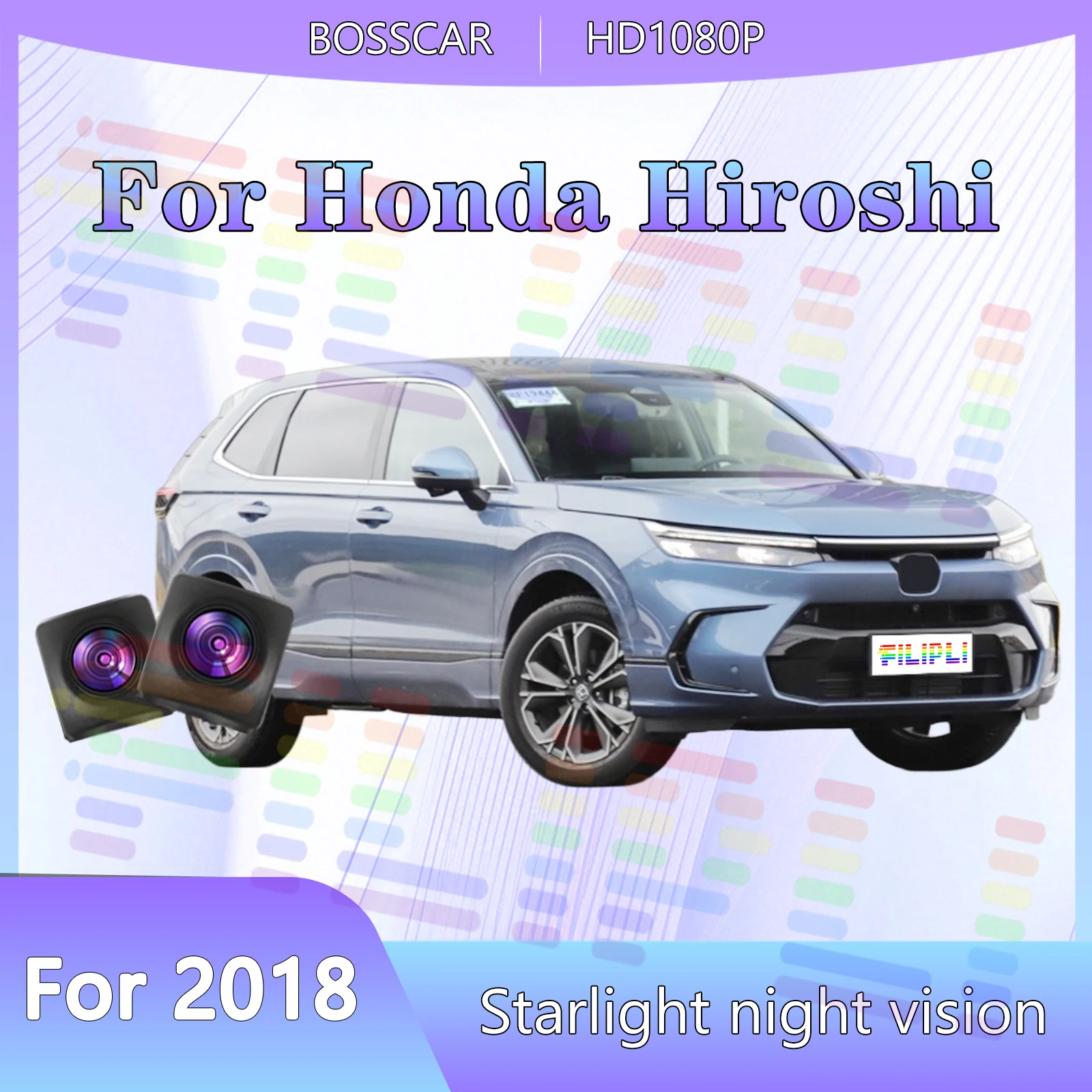 

BOSSCAR For Honda Hiroshi For2018 Car Rear View Camera HD Night Vision Waterproof Plug and Play Backup Reverse Easy Installation
