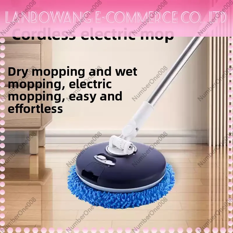 Durable Cordless Electric Car Wash Mop, Automatic Rotating Telescopic Soft Brush, Scratch-Free, for Home & Auto Cleaning