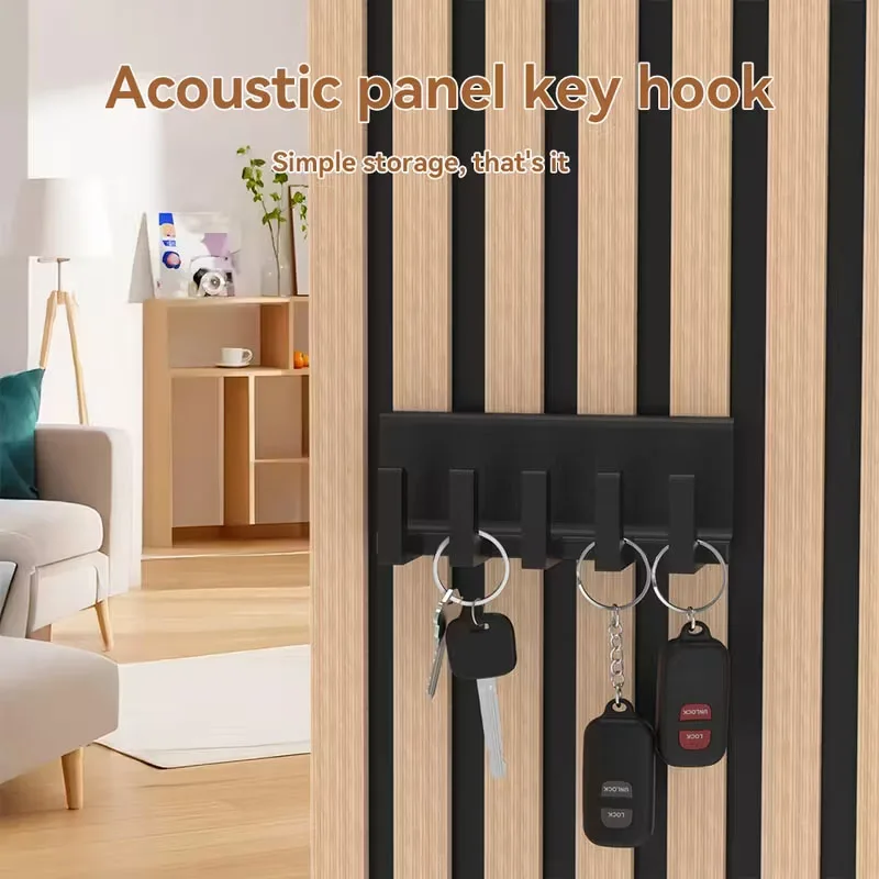 Nicht bohrender schalldichter Schlüsselhaken – Stark klebendes, geräuschdichtes Schlüsselaufbewahrungsregal ist für die Eingangshalle und das Heimbüro geeignet