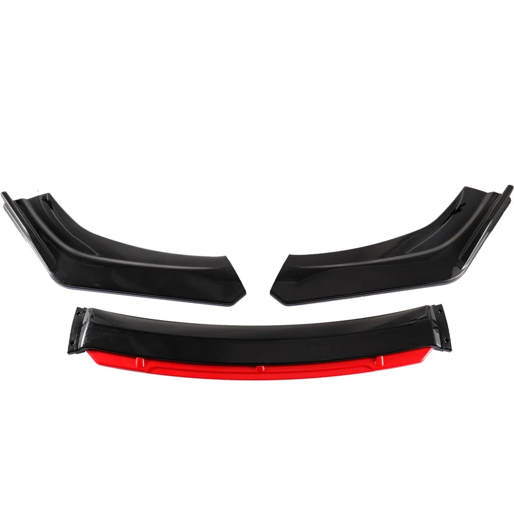 Front Bumper Lip Carbon Fiber Rubber Splitter Chin Spoiler For chery Front Bumper Lip Body Kit Spoiler Car Accessories