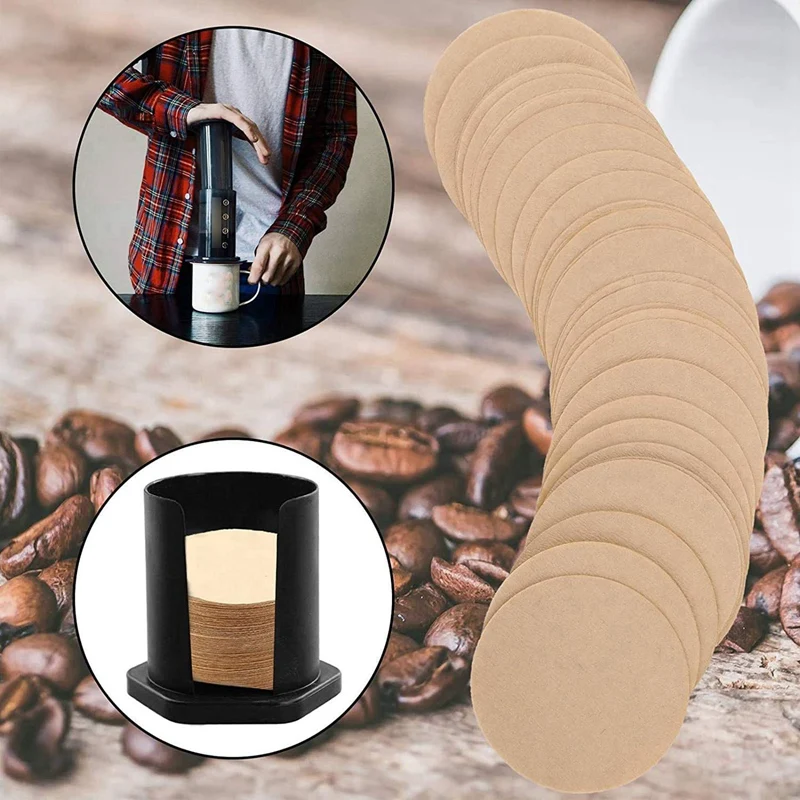 BAAN-1750 Pcs Paper Filters Round Coffee Maker Filters Disposable For Aerobie Aeropress Coffee And Espresso Makers