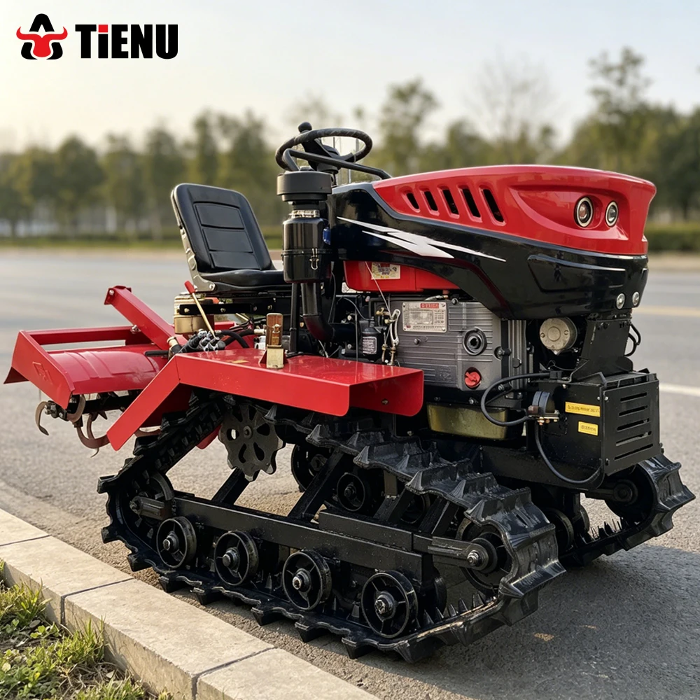 The Export Type Amphibious Tracked Tractor Is Equipped With Wide Anti Sinking Rubber Tracks And Has A High Ground Clearance