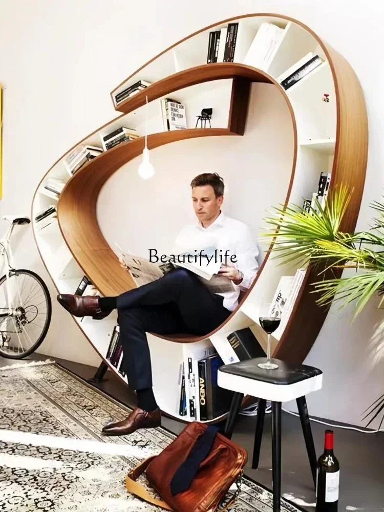 

LJYLove Bookshelf, Creative Wall-mounted Office Floor-standing Decorative Display Stand, Home Decoration, Creative Stool