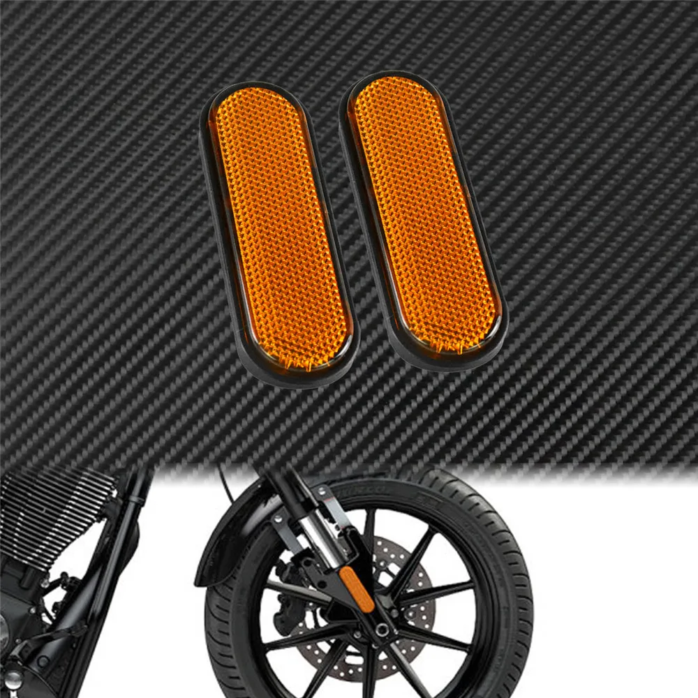 Motorcycle Front Fork Leg Reflector Cover Red/Yellow Reflector Warning Stickers Plastic For Victory Judge Hammer-S Hard-Ball Cap