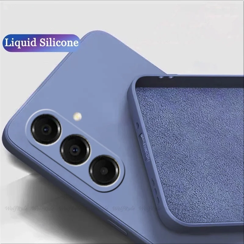 Untuk Samsung A17 Case Cover Samsung Galaxy A17 Capas Baru Silikon Cair Asli TPU Bumper Tahan Guncangan Lembut Fundas Samsung A17