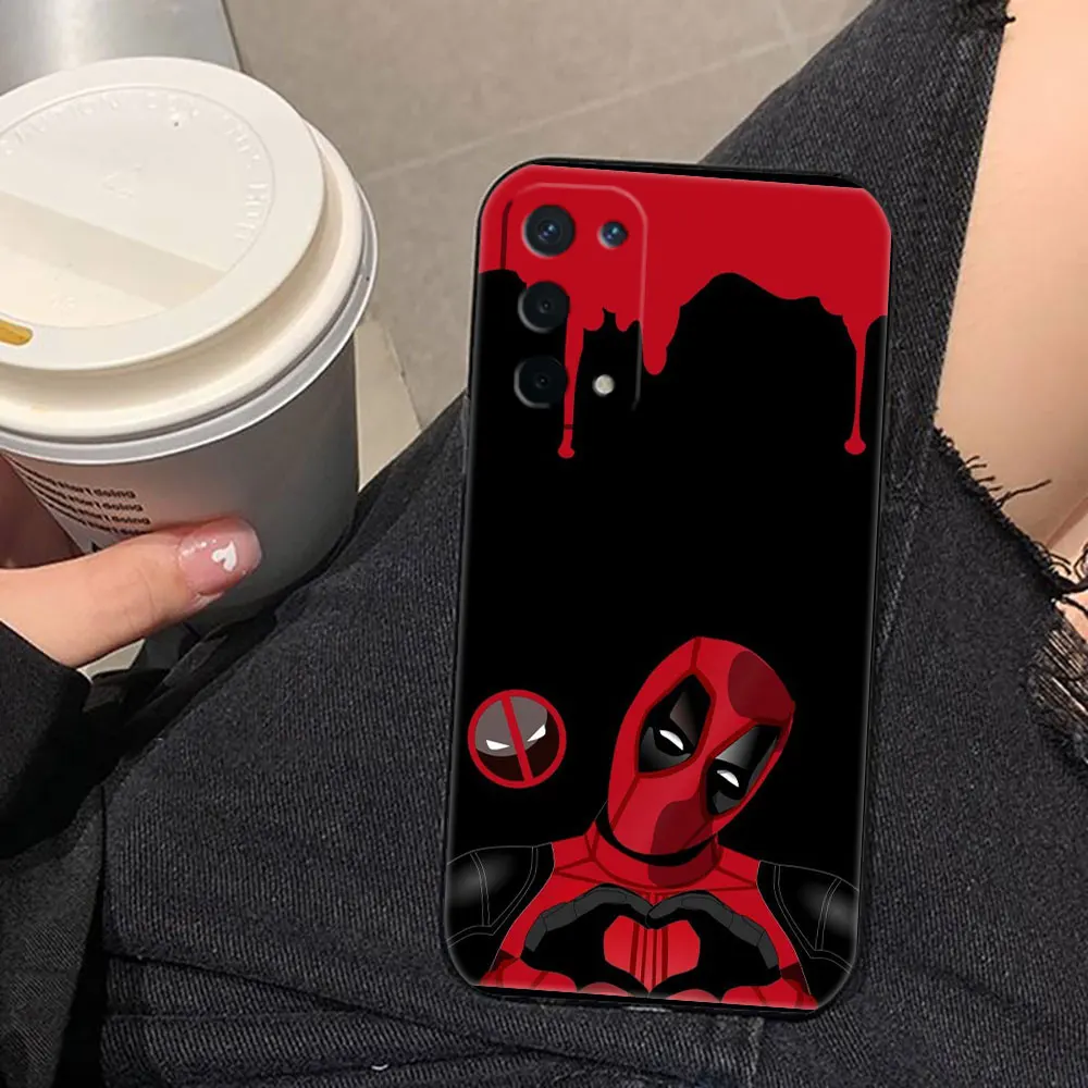 Marvel Funny Deadpool Cover Phone Case For OPPO Realme 13 12 11 10 9 9i 8 8i 7 7i 6 5 3 Pro Plus TPU Case Funda Coque Shell Capa