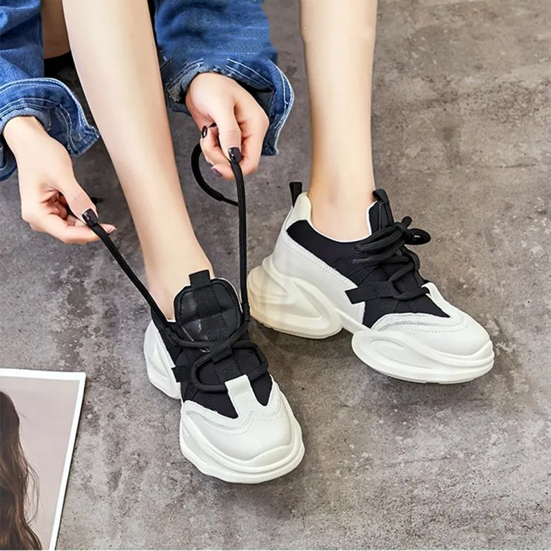 Platform Shoes Women Breathable Light Sneakers Shoes for Women 2023 Increase 8cm Casual Luxury women shoes Zapatillas De Mujer