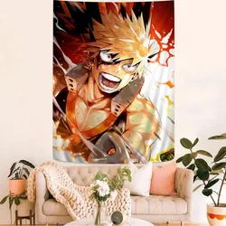 Anime B-Bakugo Katsuki Anime Tapestry Hanging Tarot Hippie Wall Rugs Dorm Wall Hanging Sheets
