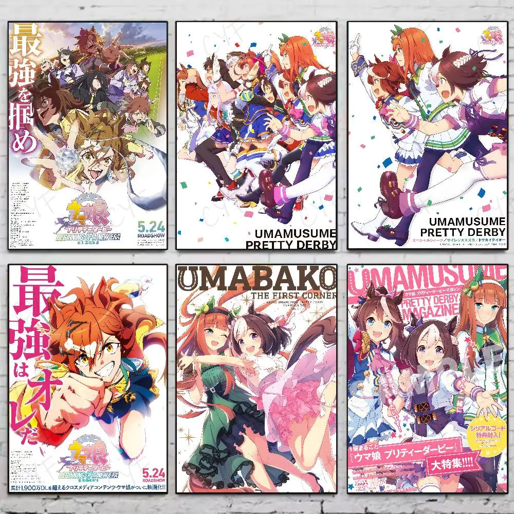 ملصقات ملصقات عالية الجودة من Game U-Uma Musume Pretty Derby هدية لغرفة المعيشة لوحة تزيين الجدران الجمالية