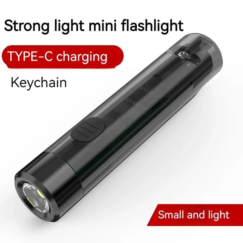 LED Mini Flashlight Portable Key Torch Camplight Outdoor Waterproof Ultralight Fishing Hiking Emergency Whistle Keychain Lamp