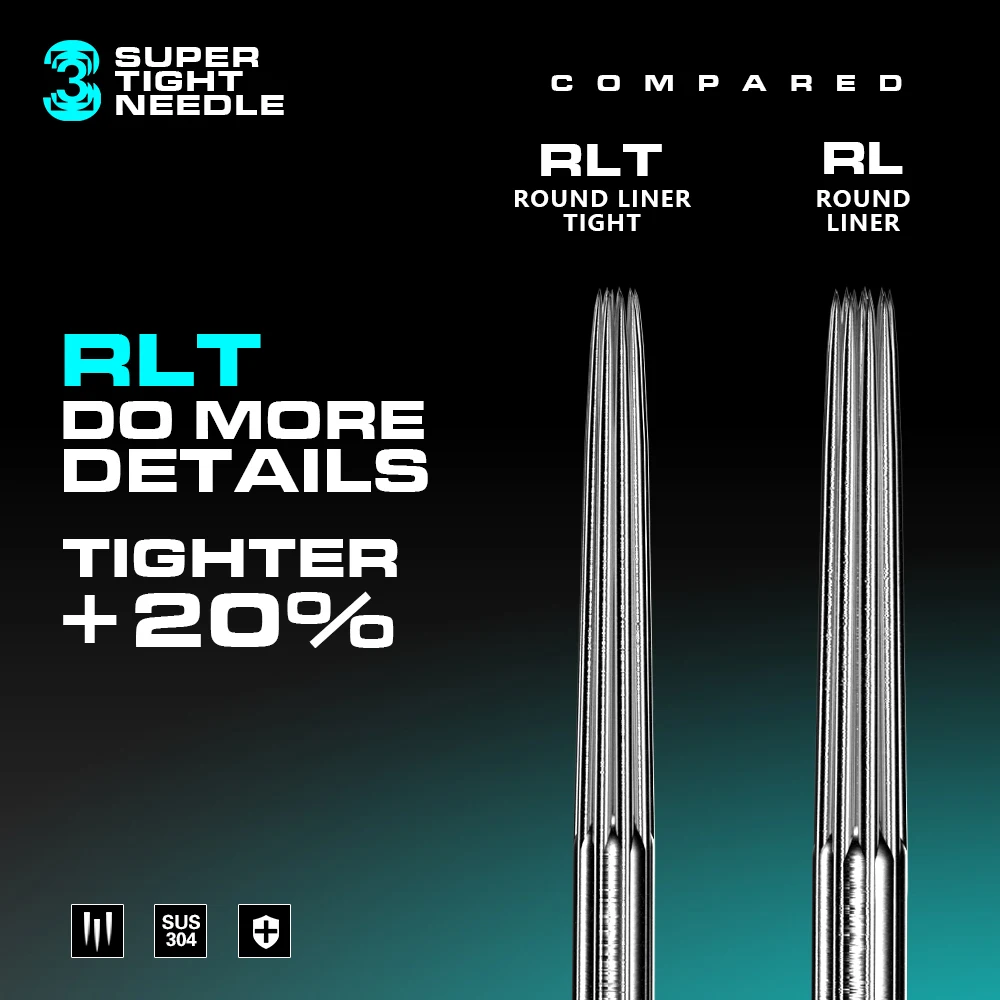 QUELLE 20 قطعة إبر الوشم المهنية RL/RM/RS/M1 0.30/0.35 مللي متر شبه تجميل دائم الوشم الإبر لوازم الوشم الفن #5