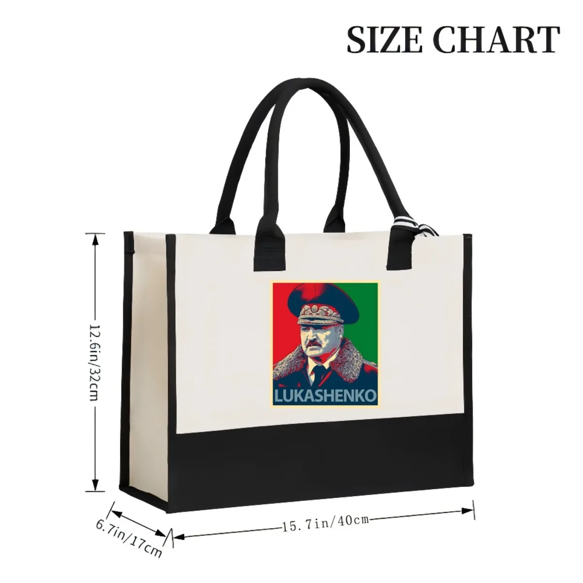 ألكسندر لوكاشينكو 2026 وصل حديثًا حقيبة حمل عصرية واسعة وقابلة لإعادة الاستخدام بنمط طباعة 2 نغمة شديدة التحمل بكتف كبير #3