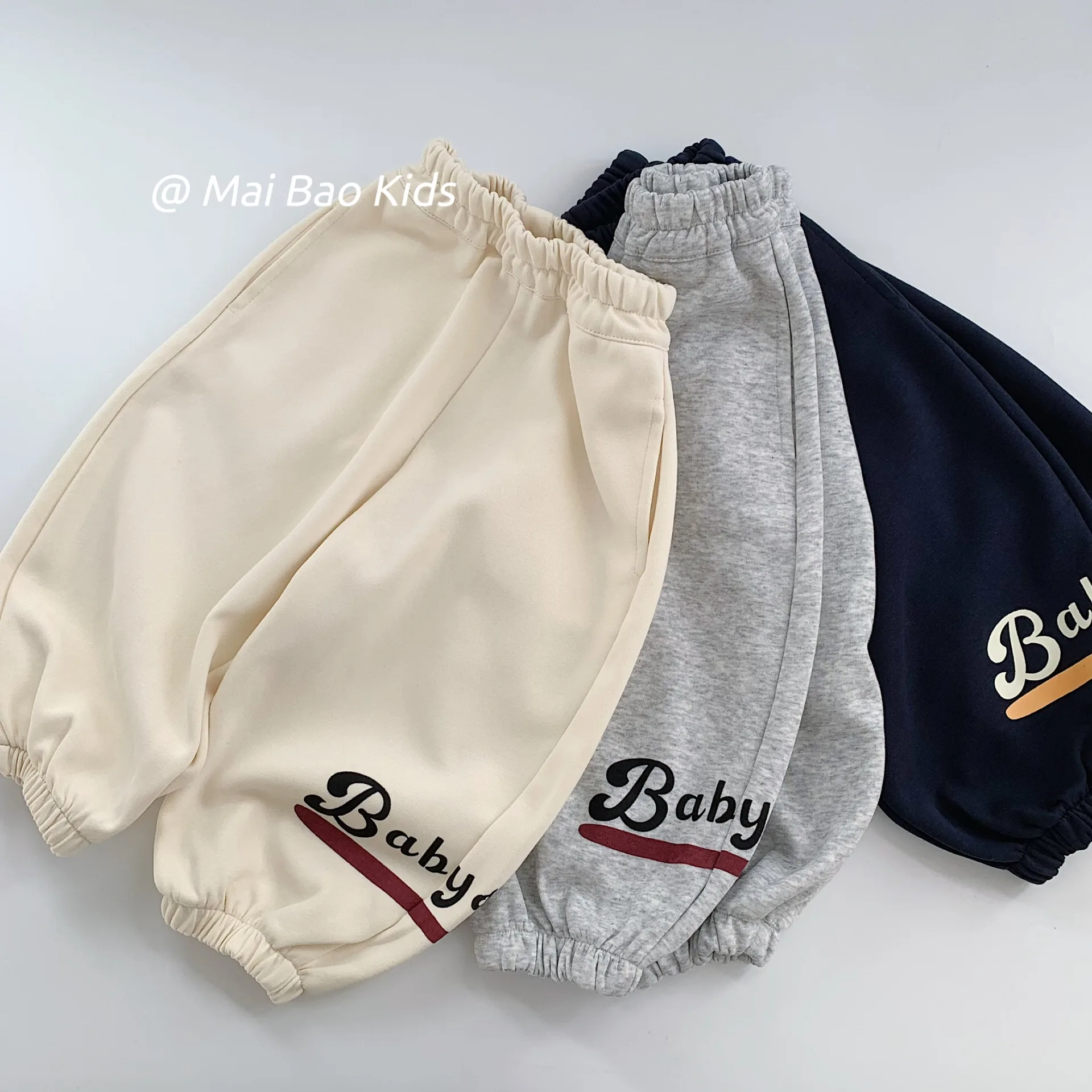 

Children Clothes Kids Casual Pants 2025 Spring New Boys and Girls Letter Printing Simple All Matching Loose Full Length Pants