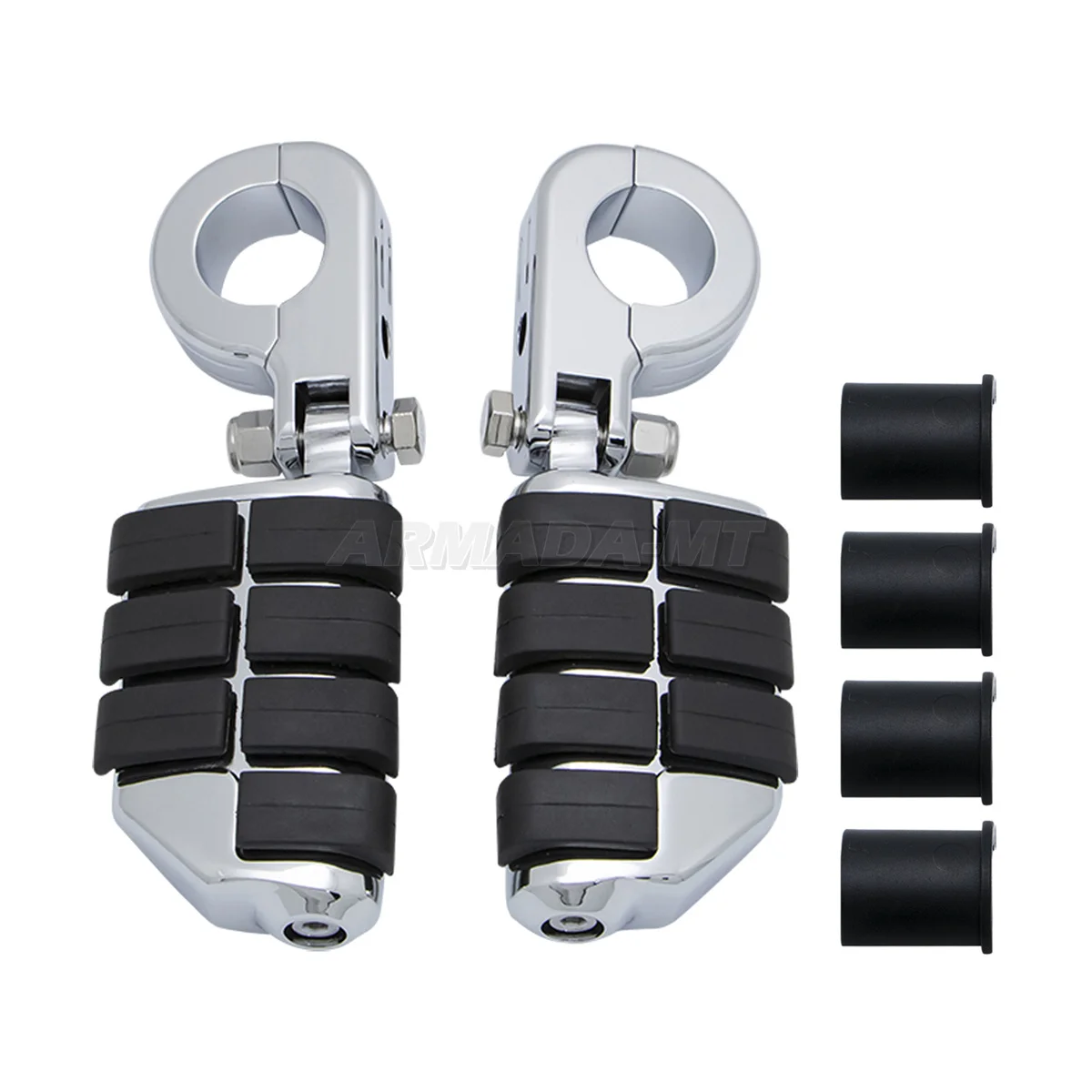 Motorcycles Highway Footrest Mount Clamp Engine Guards Crash Bar Foot Pegs For Harley Honda Suzuki Davidson Street Glide 25-32mm