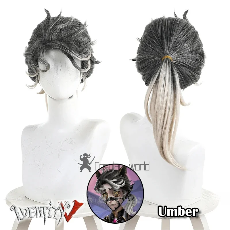 

Identity V Composer Umber Cosplay Wig Black Grey Gradient Ponytail Wigs For Men Women Ode to the Eternal Night Festival Carnival