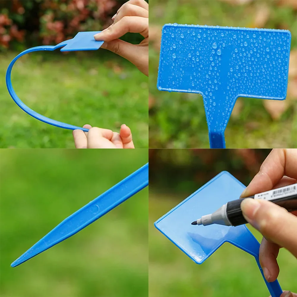 Gardening 31x9x4.5cm Plastic T-shaped Waterproof Durable Plant Label for Green Plants Crops Quantity Title Logo Mark Category