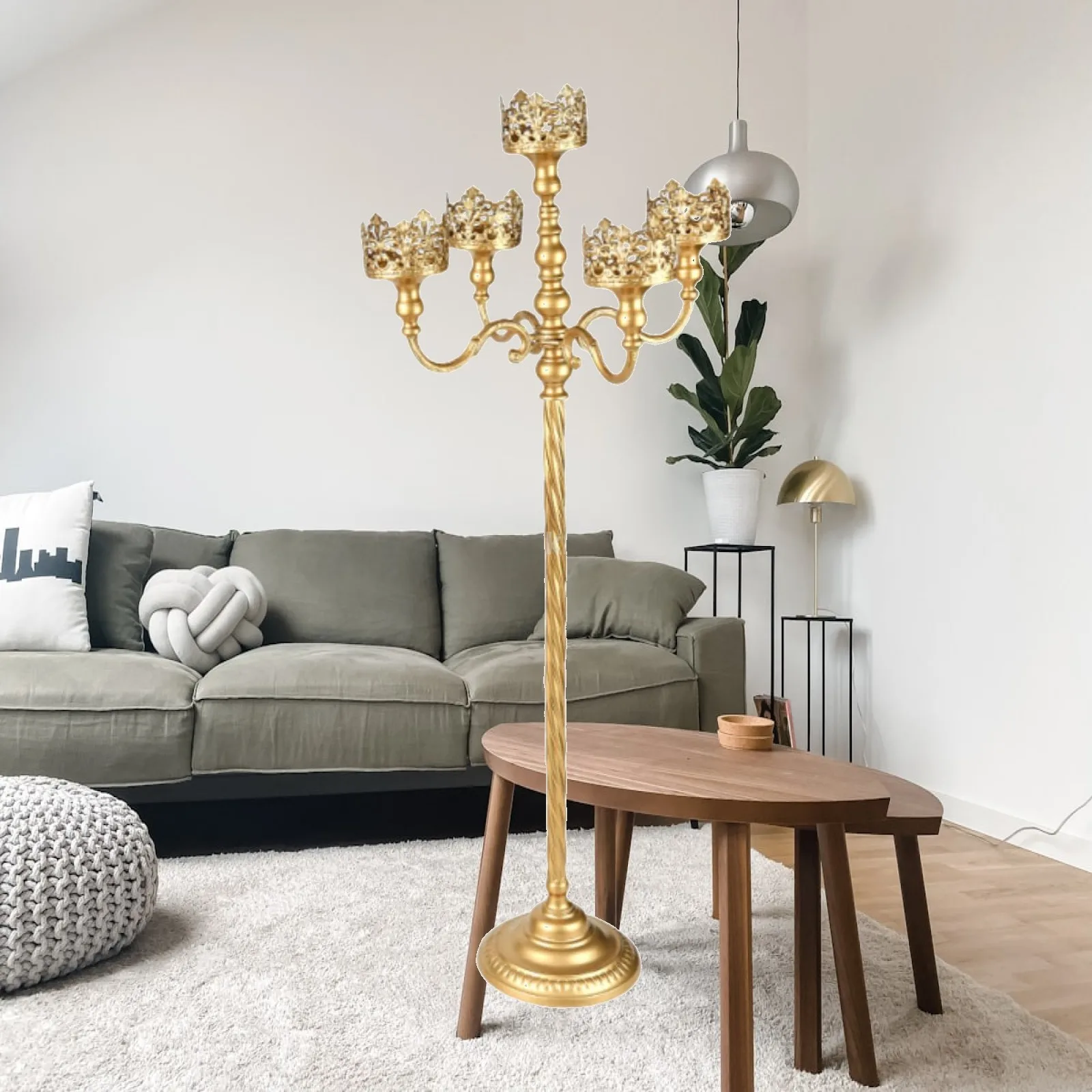 Candle Stand Candlestick Holder Decorative Sturdy Table Centerpieces Metal Candle Holder for Dining Table Festive Dinner Home