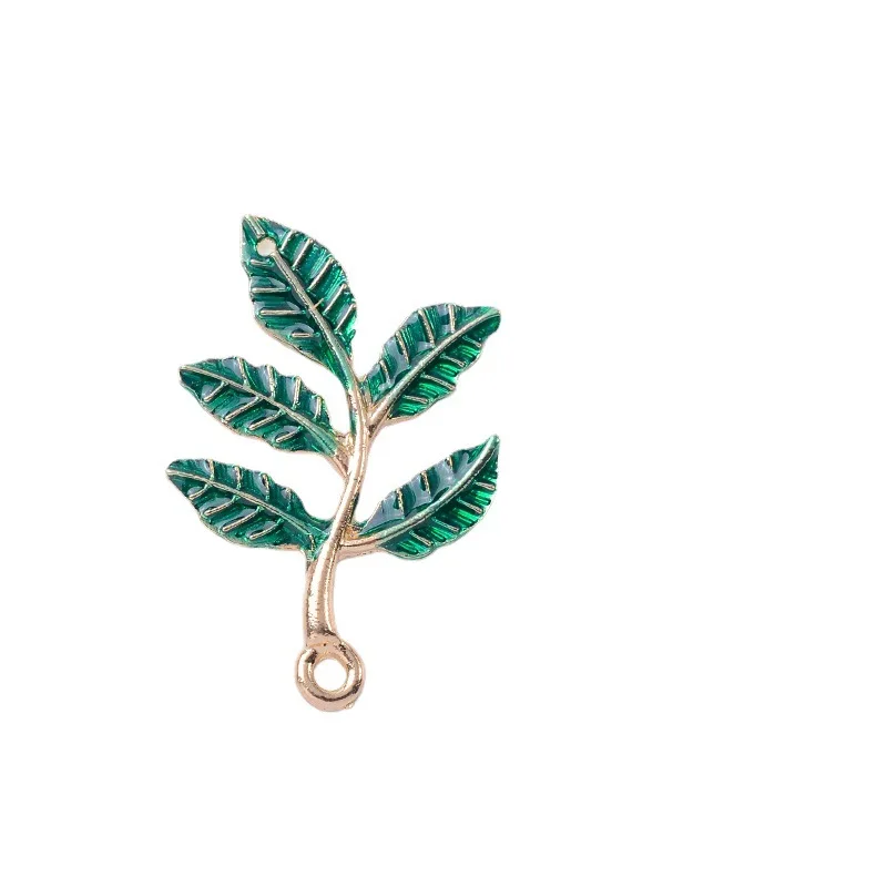100Pcs sets literary trend antique dripping oil branches leaves pendant with DIY elegant high-end hair accessories clothing