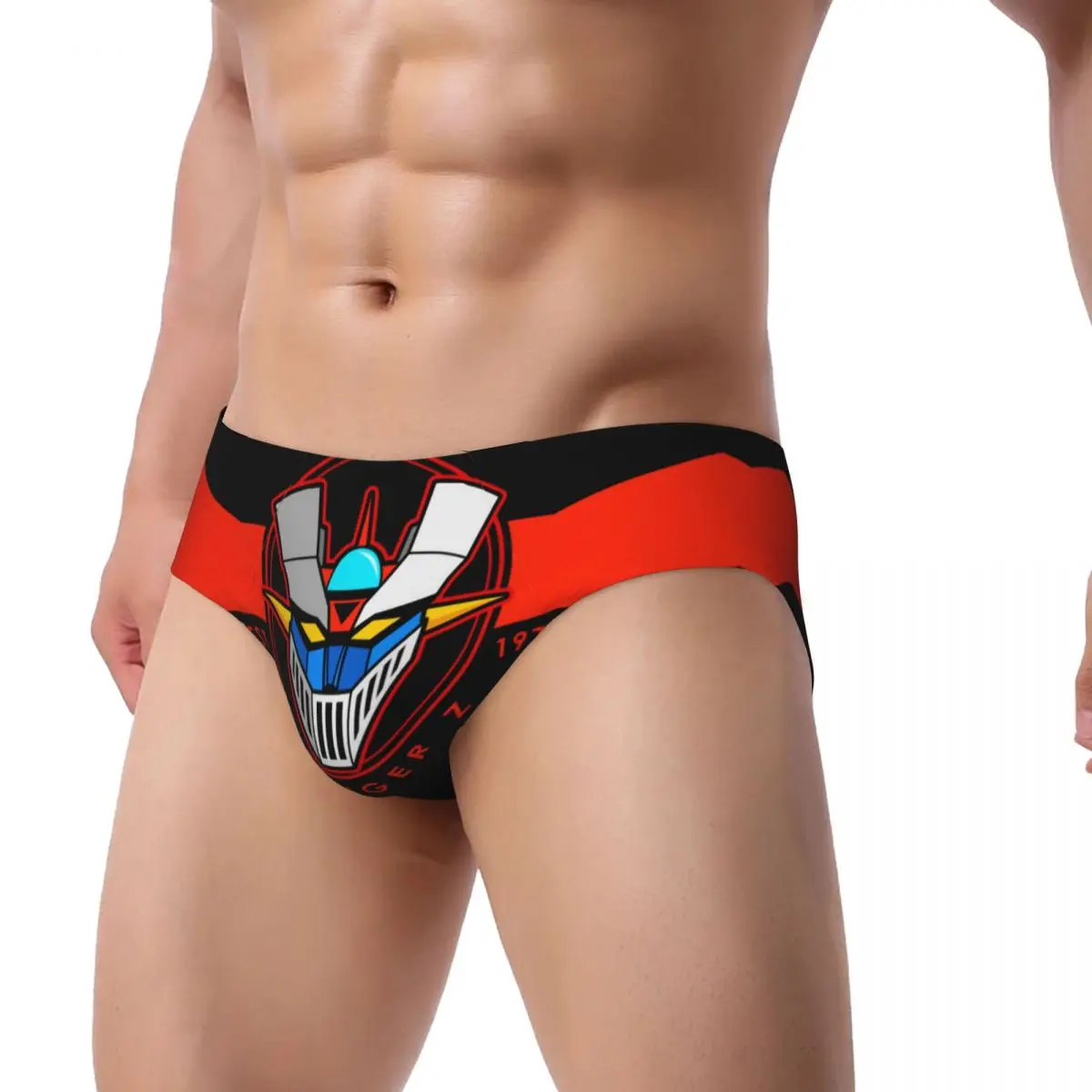 Custom Mens Mazinger Z Anime Panties Underwear Male Soft UFO Robot Goldorak   Briefs Underpants