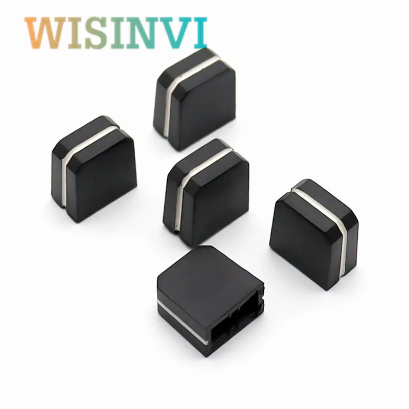 10PCS 12*7*12MM Plastic Mixer Control Sound Table Balance Fader Cap Straight Sliding Potentiometer Push Cap Inner Hole 4MM