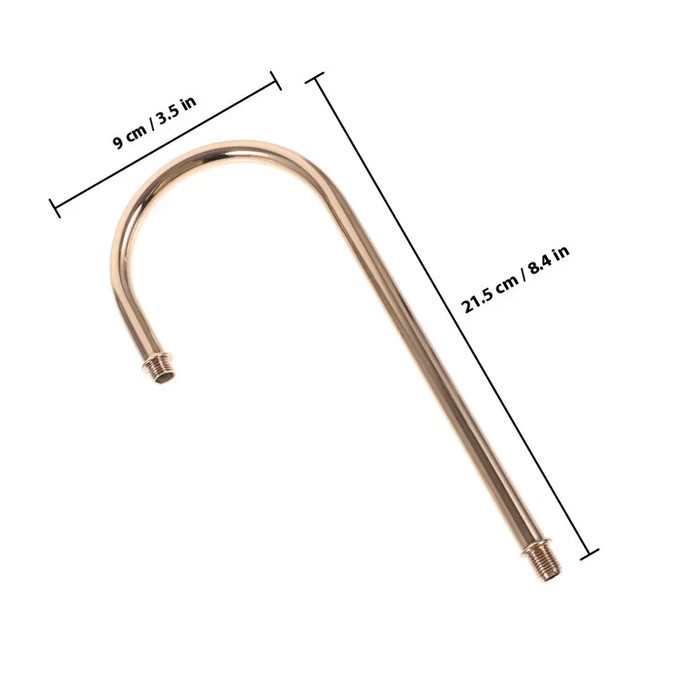 2Pcs Wall Lamp Curved Pipe Threaded Bend Small Tube DIY Lamp Accessory Lighting Fixture Stem Replacement Parts Repair Kit