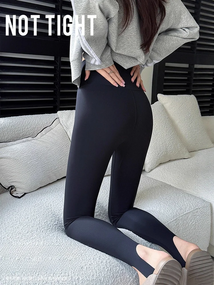 Outono 2025 nova sl arkskin calças de yoga fina cintura alta elástica nove peças apertado ginásio beau calças calçados usar outerwear