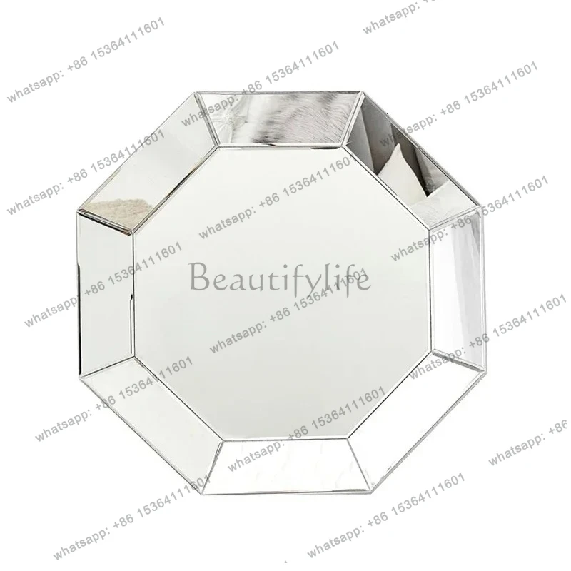 Nordic Three-Dimensional Wall-Mounted Decorative Mirror Irregular Bathroom Mirror Octagonal Creative Vanity Mirror