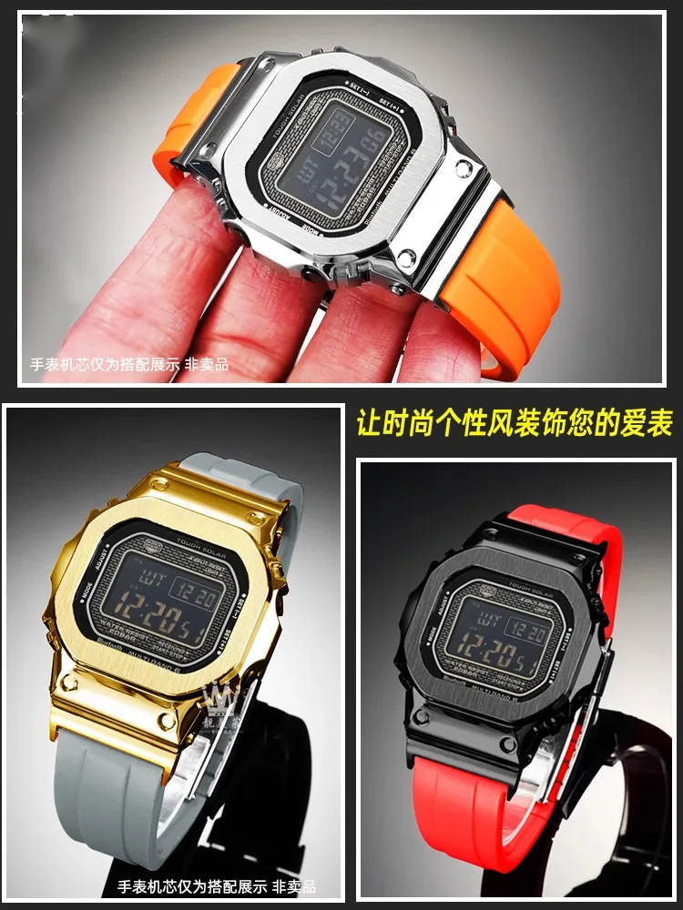تعديل المطاط حزام الساعات ل كاسيو G-SHOCK GMW-B5000 GM-B2100 سلسلة الرياضة استبدال سوار الفرقة ساعة الرجال الملحقات