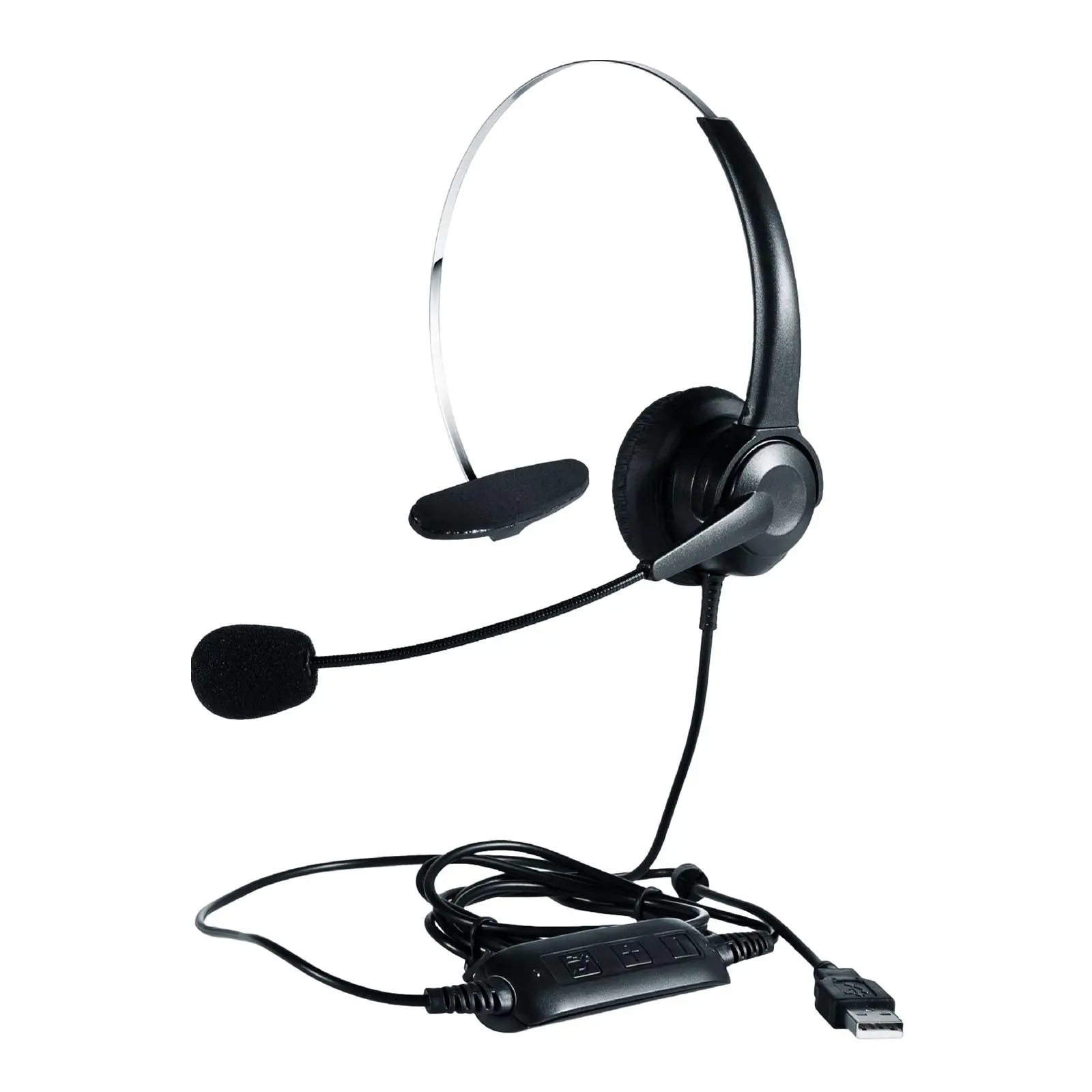 Wired Headset with Microphone USB Computer Headset for Speeches Office Broadcasts