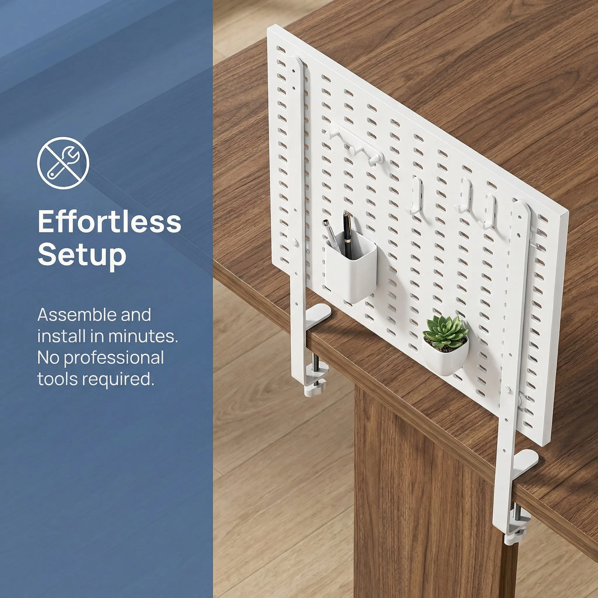 

2Pcs Adjustable Over the Table Rod Stand for Pegboards Home and Office Use Ideal for Organizing Supplies Tools and Accessories