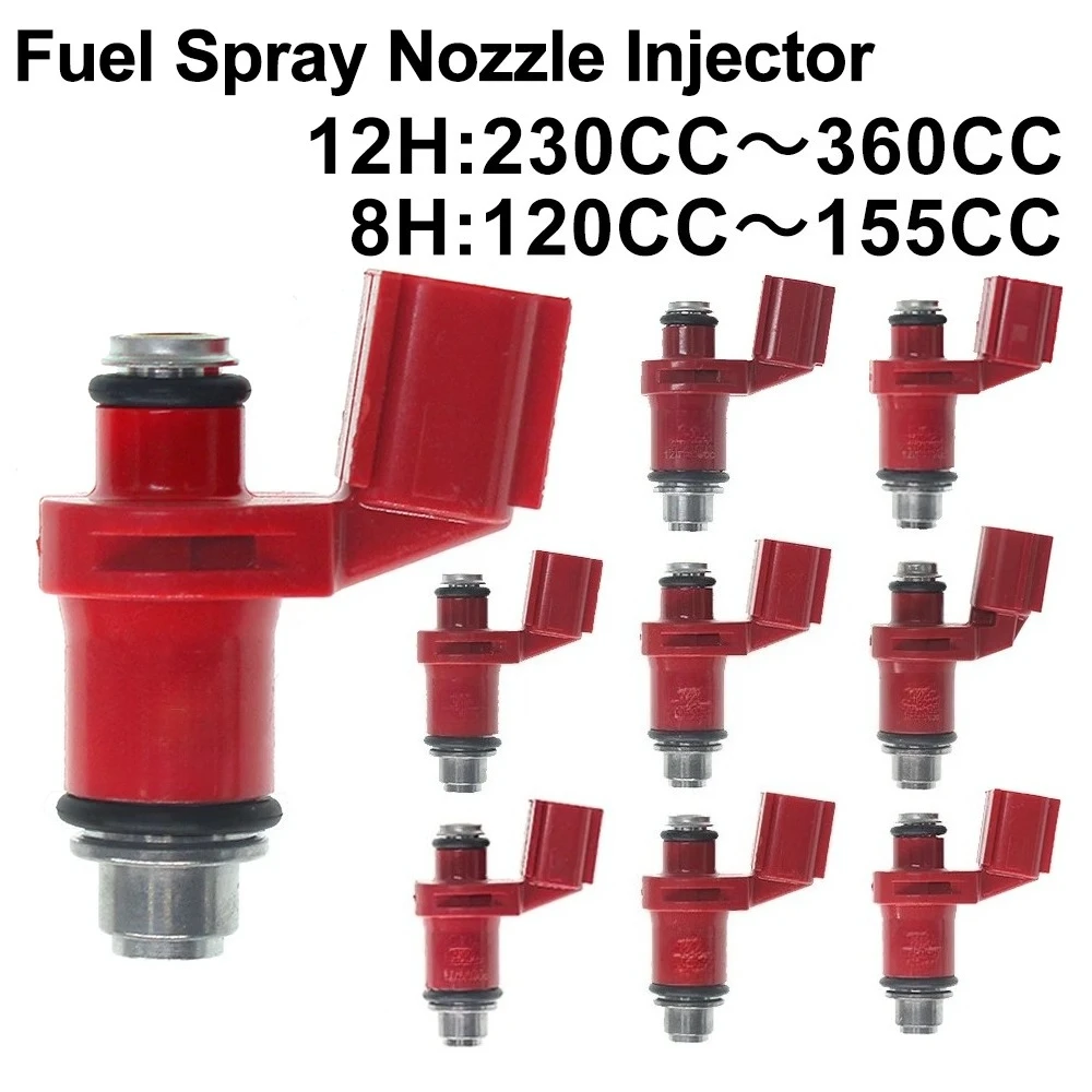 

Motorcycle Fuel injector Nozzle for Nmax155 V1 XMAX250 YZF-R15 FZ150 LC150 Y15ZR(V1) 120cc-360CC (8/12 Holes) 5D7-E3761-00