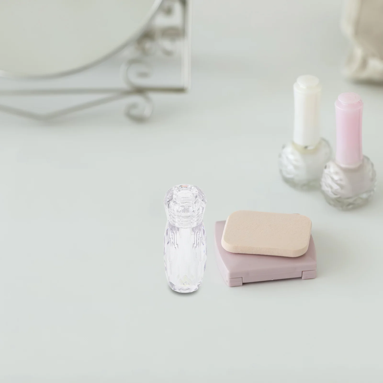 5 個 3 ミリリットルグリッター容器透明プラスチック瓶旅行用メイクアップ Diy 工芸品詰め替えパウダーディスペンサーボトルルースメイクアップ