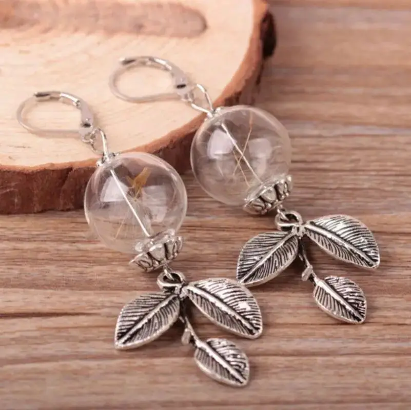 Boucles d'Oreilles de Pissenlit en Résine Xy Transparentes pour Femme, Bijoux Boho pour Fille, Fabrication Artisanale, Vente en Gros