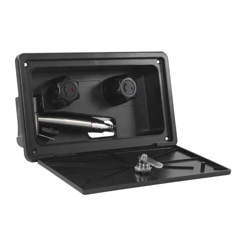 Rv External Shower Hot and Cold Switch Shower Nozzle with Metal Hose Modification