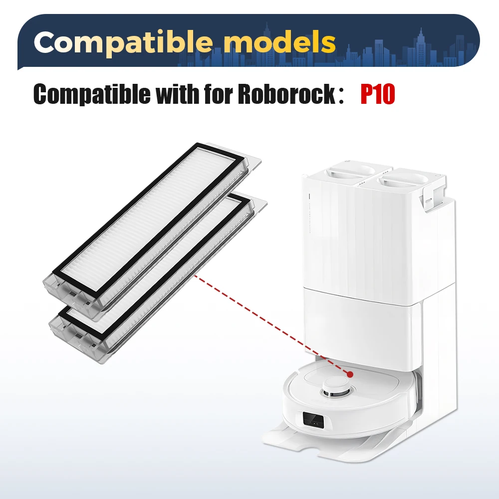 فلتر Hepa لـ Roborock Q Revo / P10 A7400RR جهاز آلي لتنظيف الأتربة قطع غيار فلتر HEPA ملحقات المكنسة الكهربائية