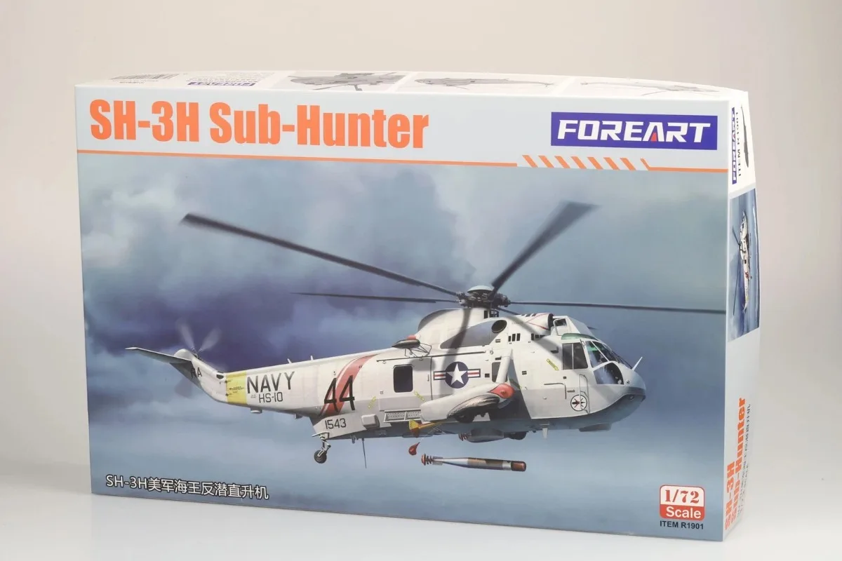 FOREART R1901 1/72 SH-3H Sub-Hunter Helicopter Assembly Model Kit NEW