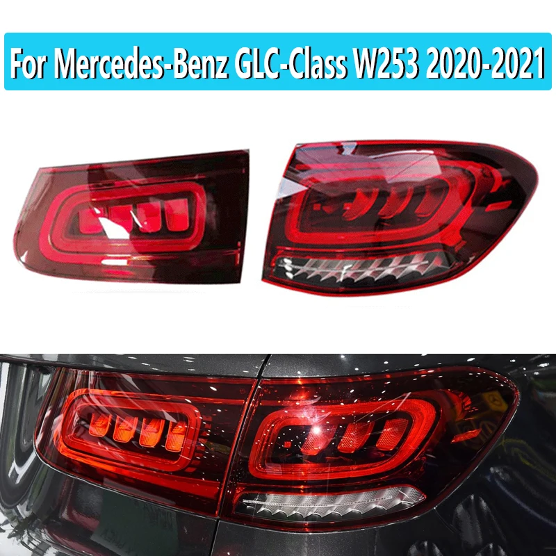 

For Mercedes-Benz GLC Class W253 GLC200L GLC260L GLC300L 2020-2021 Taillight Brake Light Lampshade Rear Taillight