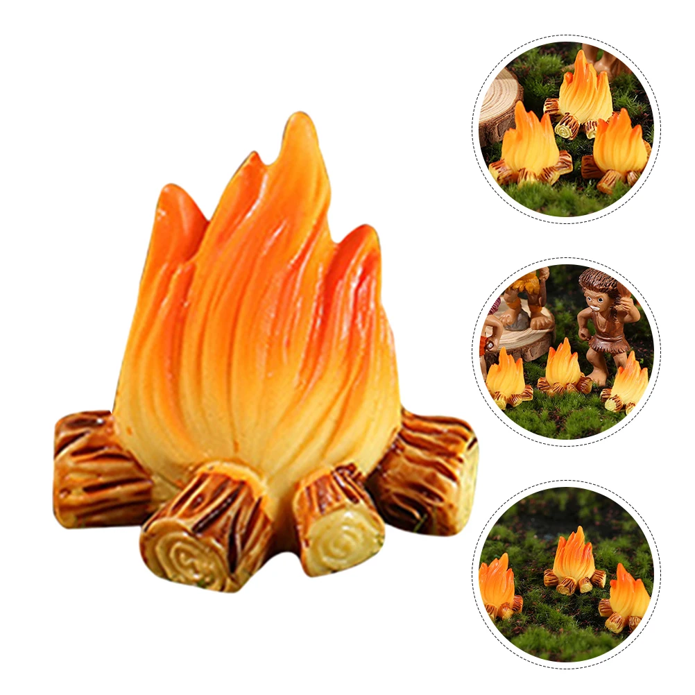 

8 Pcs Fire Decoration Ornaments Model Miniature Campfires House Miniatures Bonfire Decorations Micro