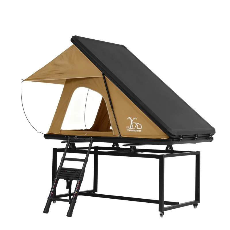 Gray best-selling outdoor car roof aluminum alloy triangular car tent