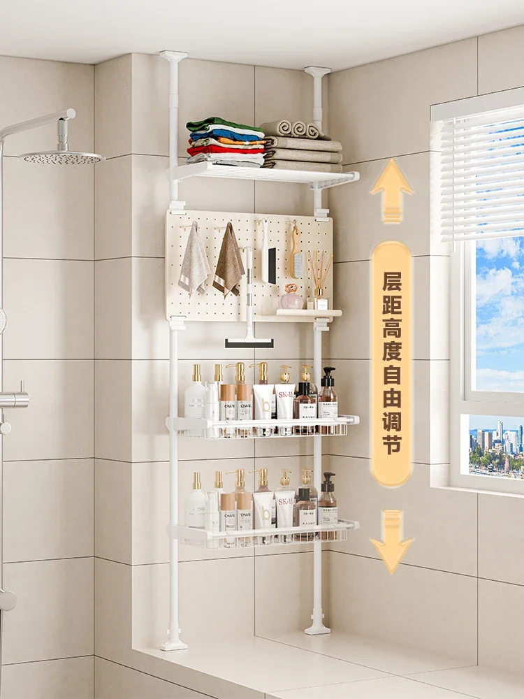 Bathroom storage racks, bay windows, holes, boards, ceilings, non-perforated bathroom storage racks, cleaners, slipper racks