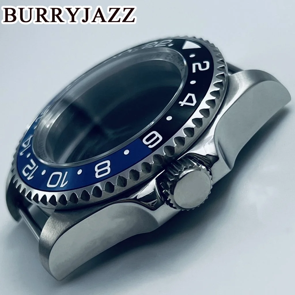 BURRYJAZZ 44mm SEA NH34 NH35 NH36 NH38 NH39 NH70 NH72 Watch Case Waterproof Sapphire Crysta Black Blue Green Ceramics Bezel