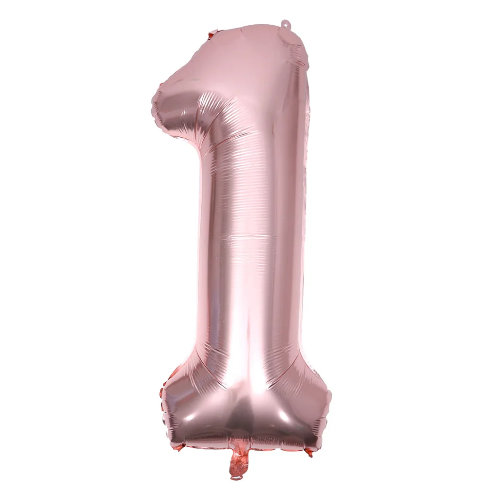 

40 Inch Rose Gold Foil Balloon 21 Party Birthday Anniversary Decorations Reusable Aluminum Jumbo Number Photo Props Event