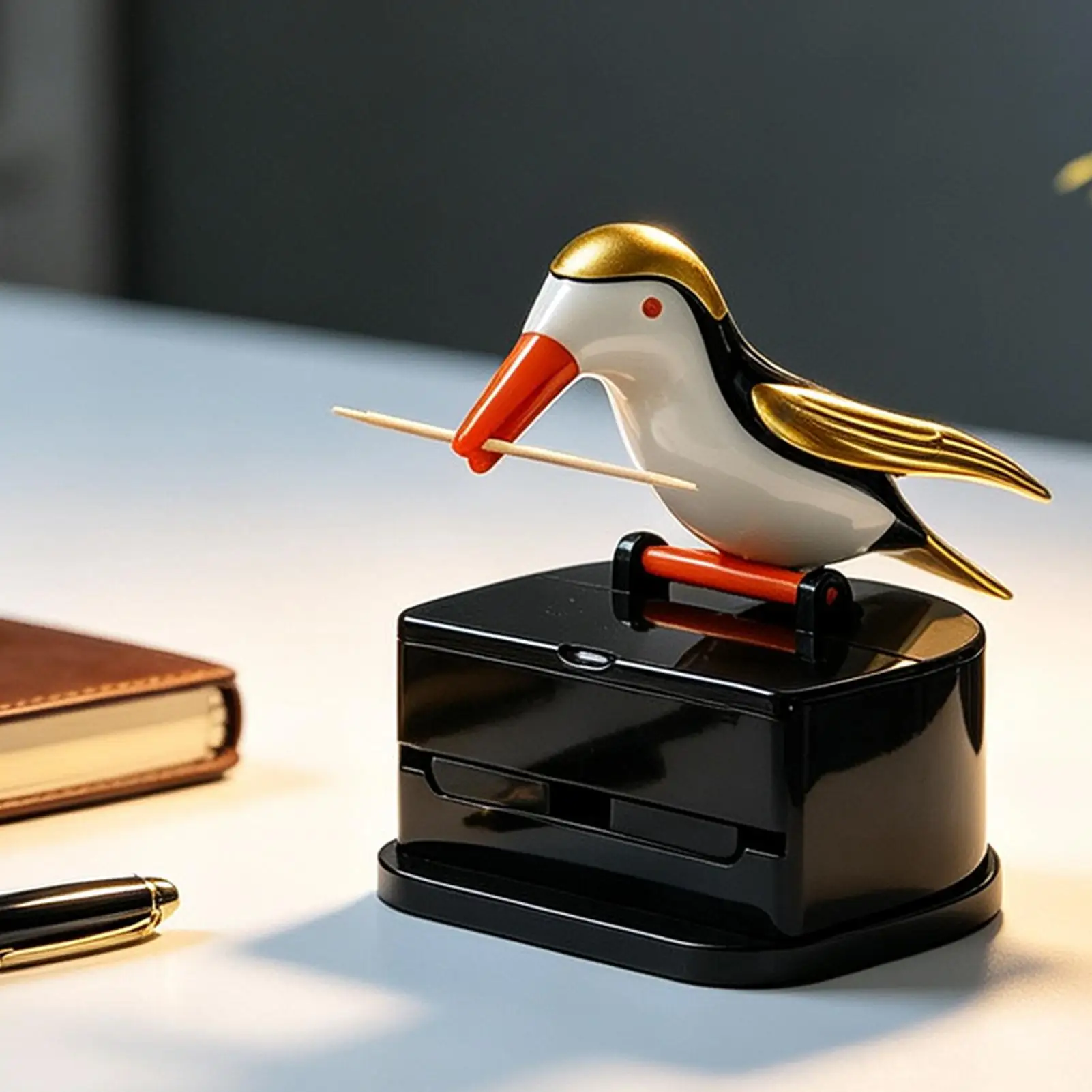 Bird Toothpick Holder Countertop Storage Rack for Vanity Washroom Kitchen Pantry Living Room Bedroom Apartment Guest Room