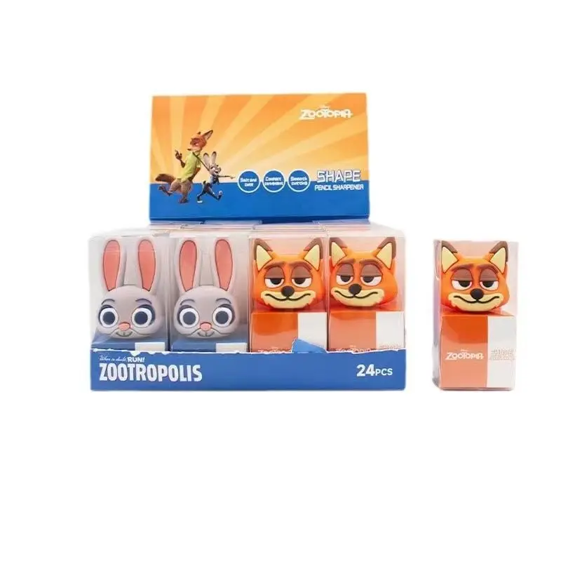 New Disney Judy Hopps Nick Wilde creative simple anime peripheral pencil sharpener cute kawaii cartoon eraser pencil sharpener