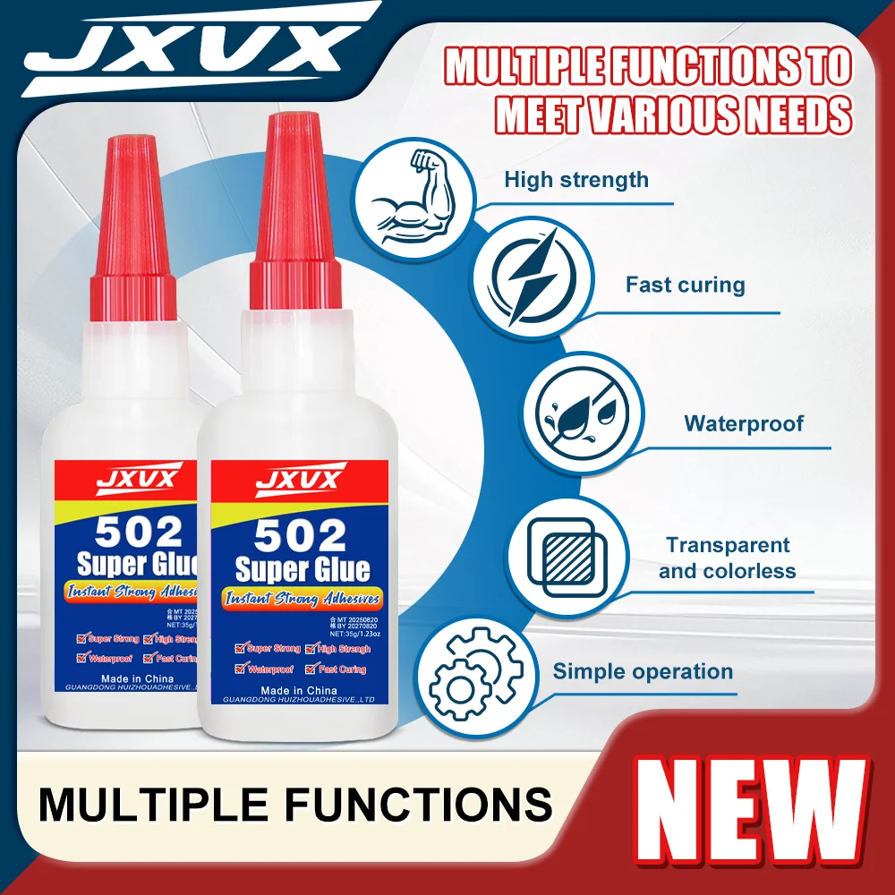 Papelaria loja adesivo forte instantâneo super líquido Universal plástico Metal madeira 502 cola de cianoacrilato, Nova fórmula melhorada 50 g, Satisfaz todas as necessidades, Adesivo reparador multiuso
