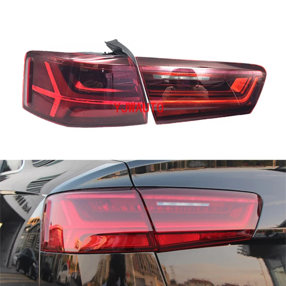 

For Audi A6 C7 PA 2016 2017 Tail Light Car Taillight Assembly Auto Rear Back Lamp Brake Light Turn Signal Reversing Fog Lamp