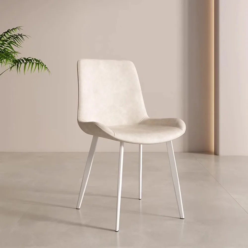 

White Metal Dining Chairs Modern Waterproof Italian Luxury Chairs Nordic Barstools Sillas De Comedor Home Furniture Decoraction