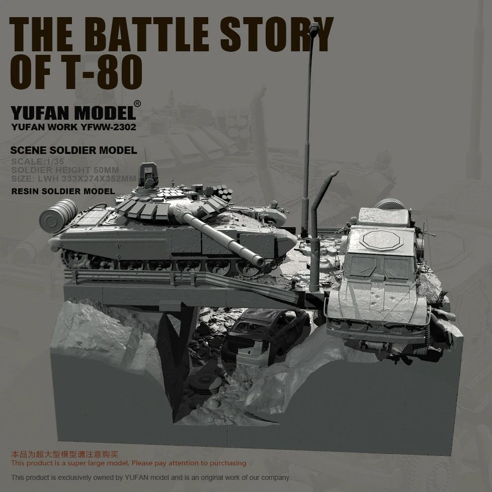 

YUFAN Original 1/35 T 80 Story Set Resin Soldier YFWW-2302+3D