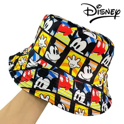 Disney Mickey Mouse kapelusz typu Bucket Anime mężczyźni kobiety Hip Hop czapka daszki przeciwsłoneczne kreskówka czapki podróżne urocza moda Bob Sunbonnet czapki na co dzień