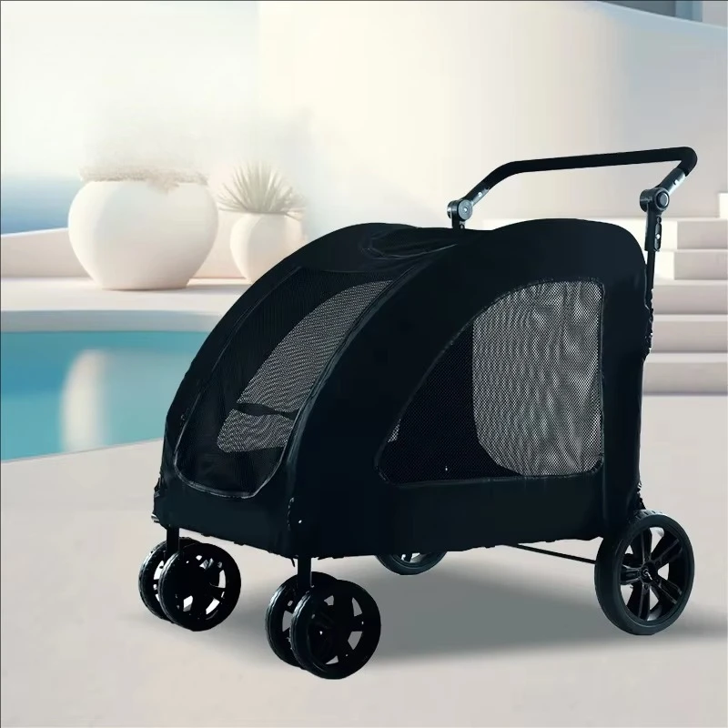 

*e dMedium and Large Dog Multifunctional Aluminum Washable Pet Cart Outdoor Travel Walking Cart Portable Foldable&
